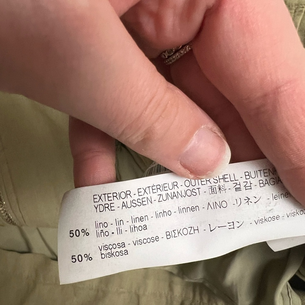 Zara linen blend  lightweight jacket with front zipper and pockets - Picture 3 of 5